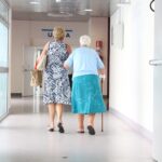 Elderly Patient leaving the hospital